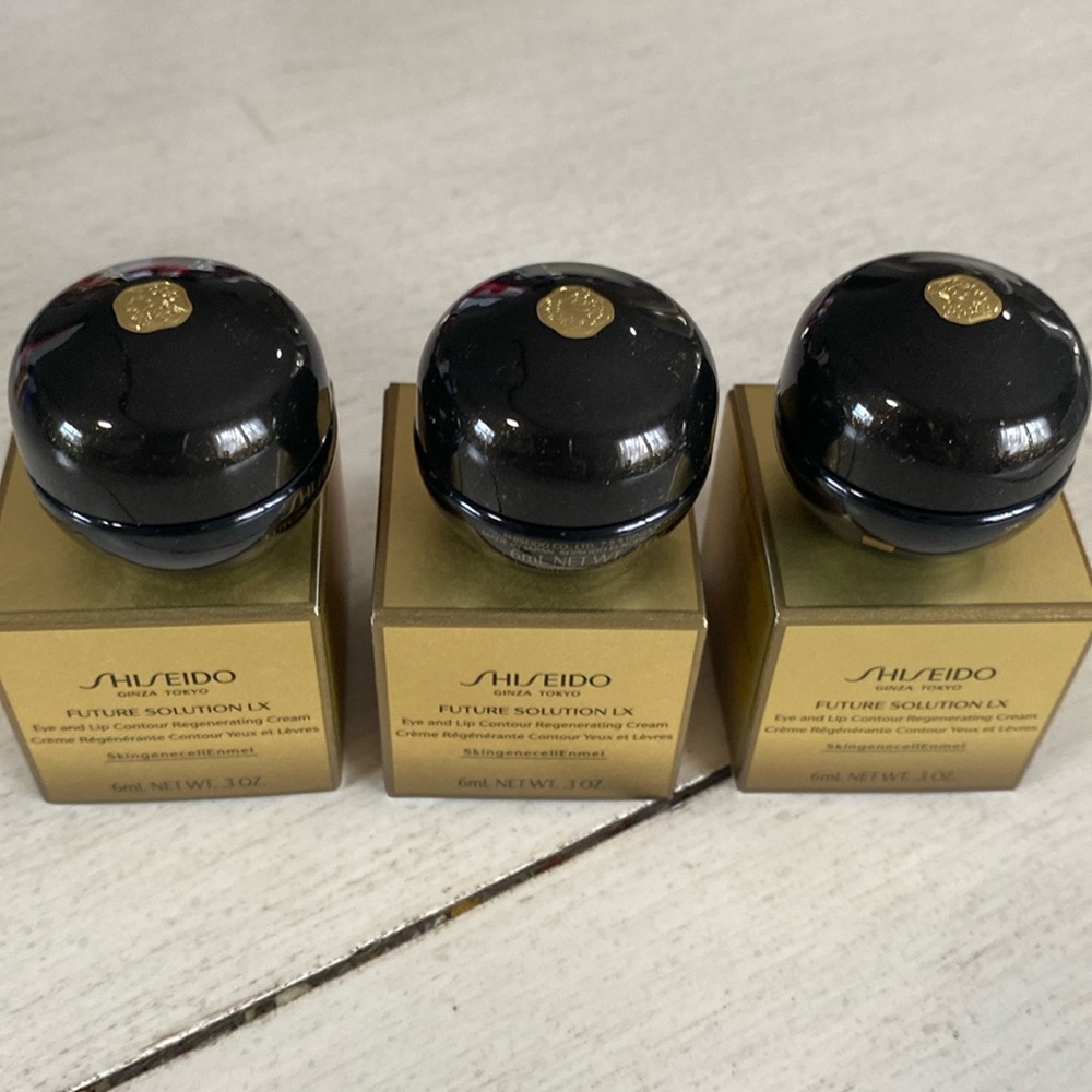 Shiseido Set of 3 Future Solution Eye and Lip Cream.